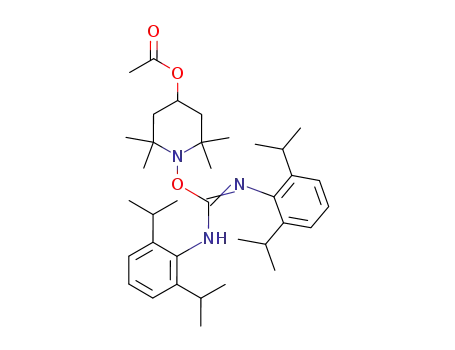 acetic acid 1-[N,N'-bis(2,6-diisopropyl-phenyl)carbamimidoyloxy]-2,2,6,6-tetramethyl-piperidin-4-yl ester