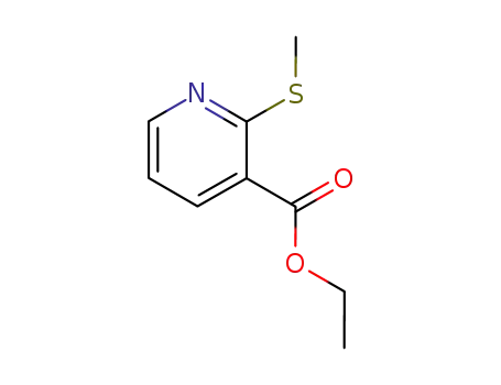 Molecular Structure of 91540-68-0 (3-Pyridinecarboxylic acid, 2-(methylthio)-, ethyl ester)