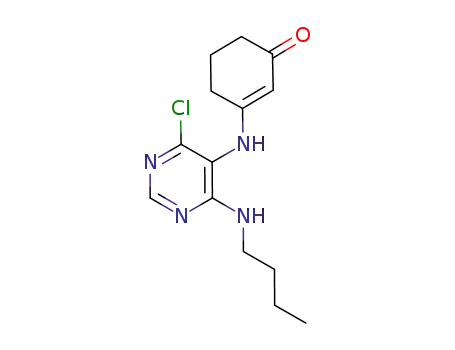 3-(6-(butylamino)-4-chloropyrimidin-5-ylamino)cyclohex-2-enone