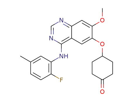 4-[(2-fluoro-5-methyl-phenyl)amino]-6-(4-oxo-cyclohexyloxy)-7-methoxy-quinazoline