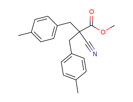 Molecular Structure of 1202778-97-9 (cyano-di(4-methyl-benzyl)acetic acid methyl ester)
