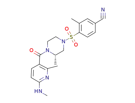 3-Methyl-4-[((3S)-3-methyl-4-{[2-methyl-6-(methylamino)-3-pyridinyl]carbonyl}-1-piperazinyl)sulfonyl]benzonitrile