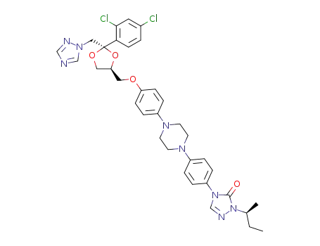 3H-1,2,4-Triazol-3-one,
4-[4-[4-[4-[[(2S,4S)-2-(2,4-dichlorophenyl)-2-(1H-1,2,4-triazol-1-ylmethyl
)-1,3-dioxolan-4-yl]methoxy]phenyl]-1-piperazinyl]phenyl]-2,4-dihydro-2-[
(1S)-1-methylpropyl]-