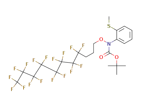 tert-butyl 2-(methylthio)phenyl(3-perfluorooctylpropoxy)carbamate