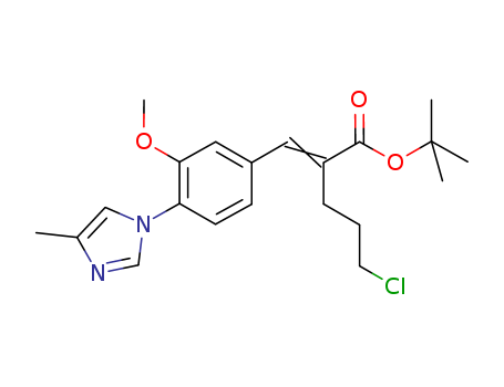 (E)-tert-butyl 5-chloro-2-(3-methoxy-4-(4-methyl-1H-imidazol-1-yl)benzylidene)pentanoate