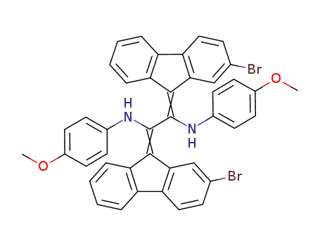 Molecular Structure of 1242531-50-5 (1,2-bis(2-bromofluoren-9-ylidene)-1,2-bis(4-methoxyphenylamino)ethane)