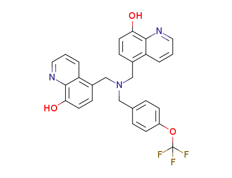 Molecular Structure of 1215290-40-6 (5,5'-(4-(trifluoromethoxy)benzylazanediyl)bis(methylene)diquinolin-8-ol)