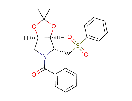 (2R,3S,4R)-N-benzoyl-2-phenylsulfonylmethyl-3,4-isopropylidenedioxypyrrolidine