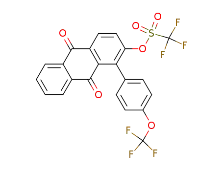 Molecular Structure of 1234556-30-9 (1-(4-(trifluoromethoxy)phenyl)-2-(trifluoromethylsulfonyloxy)anthraquinone)