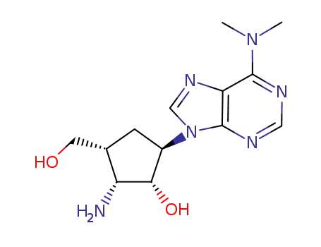(-)-(1R,2R,3R,5R)-2-amino-5-(6-(dimethylamino)-9H-purin-9-yl)-3-(hydroxymethyl)-cyclopentanol
