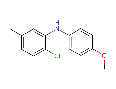Molecular Structure of 1227060-11-8 ((2-chloro-5-methylphenyl)(4-methoxyphenyl)amine)