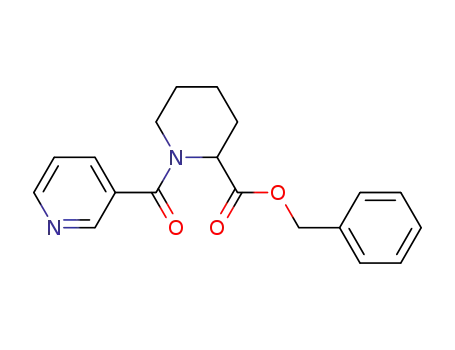 Molecular Structure of 1199939-72-4 (1-(3-pyridinylcarbonyl)-2-piperidinecarboxylic acid phenylmethyl ester)