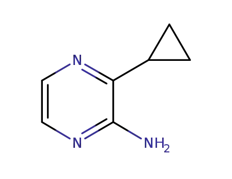 Molecular Structure of 1190969-76-6 (3-cyclopropylpyrazin-2-amine)