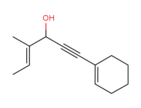 Molecular Structure of 1237836-86-0 ((4E)-1-cyclohexenyl-4-methylhex-4-en-1-yn-3-ol)