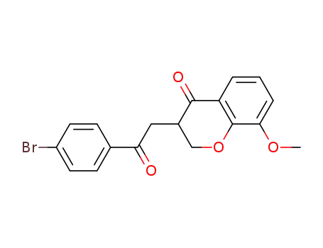 3-[2-(4-bromo-phenyl)-2-oxo-ethyl]-8-methoxy-chroman-4-one