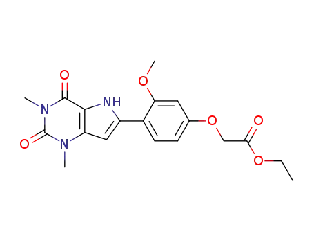 Acetic acid,
[3-methoxy-4-(2,3,4,5-tetrahydro-1,3-dimethyl-2,4-dioxo-1H-pyrrolo[3,2-
d]pyrimidin-6-yl)phenoxy]-, ethyl ester