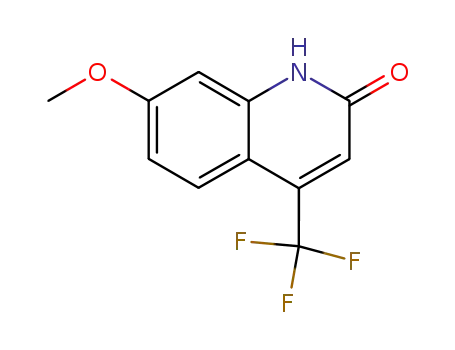 Molecular Structure of 73496-31-8 (2(1H)-Quinolinone, 7-methoxy-4-(trifluoromethyl)-)