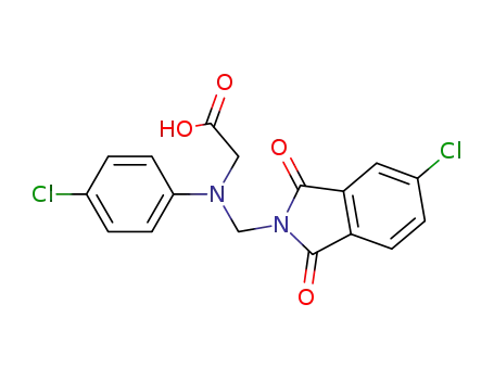 Molecular Structure of 1221962-71-5 (N-[(5-chloro-1,3-dioxo-2-isoindolinyl)methyl]-N-(4-chlorophenyl)glycine)