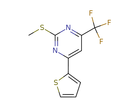 Pyrimidine,2-(methylthio)-4-(2-thienyl)-6-(trifluoromethyl)- cas  2627-53-4
