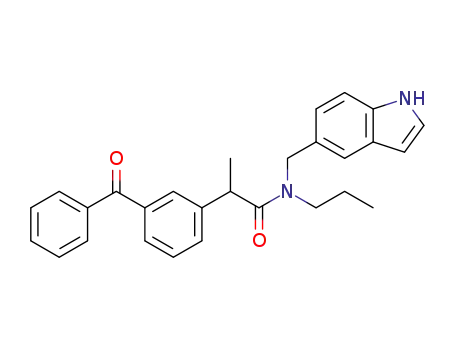 Molecular Structure of 1239447-69-8 (N-((1H-indol-5-yl)methyl)-2-(3-benzoylphenyl)-N-propylpropanamide)