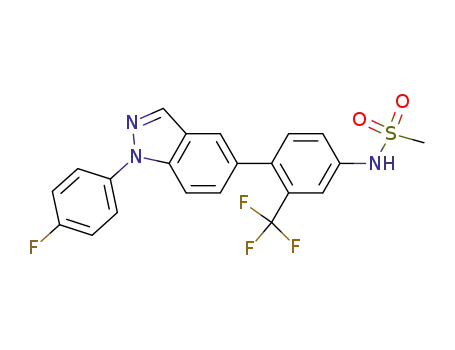 N-[4-[1-(4-fluorophenyl)-1H-indazol-5-yl]-3-(trifluoromethyl)-phenyl]methanesulfonamide