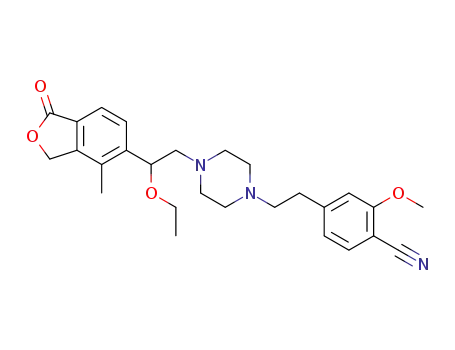 4-(2-{4-[2-(ethyloxy)-2-(4-methyl-1-oxo-1,3-dihydro-2-benzofuran-5-yl)ethyl]piperazin-1-yl}ethyl)-2-(methyloxy)benzonitrile