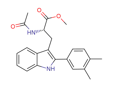 Molecular Structure of 1217265-47-8 ((S)-N-acetyl-2-(3,4-dimethylphenyl)tryptophan methyl ester)