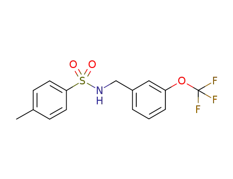 Molecular Structure of 1022821-34-6 (N-(3-(trifluoromethoxy)benzyl)-4-methylbenzenesulfonamide)