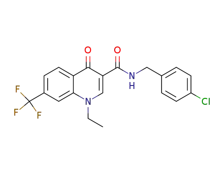 N-(4-chlorobenzyl)-1-ethyl-4-oxo-7-(trifluoromethyl)-1,4-dihydroquinoline-3-carboxamide