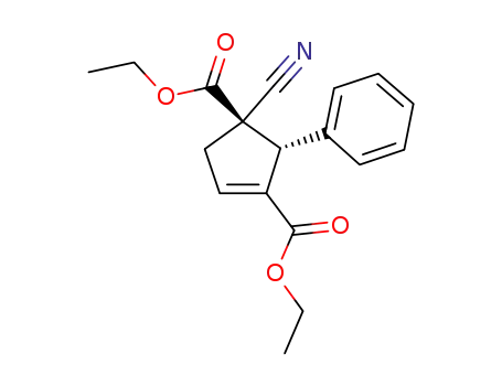 Molecular Structure of 1239019-85-2 ((1R,2R)-diethyl 1-cyano-2-phenylcyclopent-3-ene-1,3-dicarboxylate)