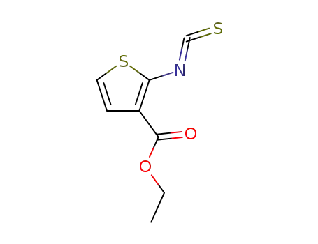 Molecular Structure of 85716-83-2 (3-Thiophenecarboxylic acid, 2-isothiocyanato-, ethyl ester)