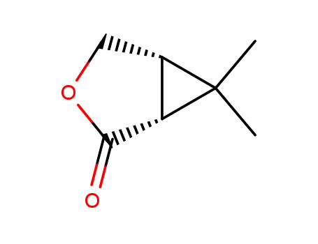 Molecular Structure of 71565-25-8 (3-Oxabicyclo[3.1.0]hexan-2-one, 6,6-dimethyl-, (1R,5S)-)