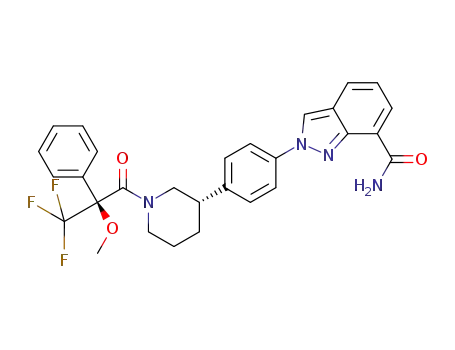 2-(4-{(3S)-1-[(2S)-3,3,3-trifluoro-2-methoxy-2-phenylpropanoyl]piperidin-3-yl}phenyl)-2Hindazole-7-carboxamide