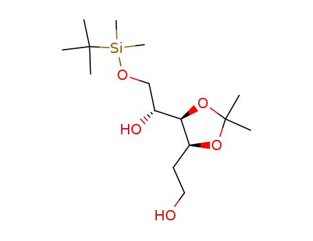 (R)-2-((tert-butyldimethylsilyl)oxy)-1-((4R,5S)-5-(2-hydroxyethyl)-2,2-dimethyl-1,3-dioxolan-4-yl)ethanol