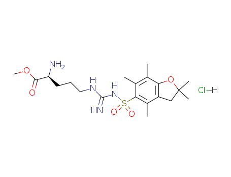 L-Ornithine,N5-[[[(2,3-dihydro-2,2,4,6,7-pentamethyl-5-benzofuranyl)sulfonyl]amino]iminomethyl]-,methyl ester, hydrochloride (1:1)