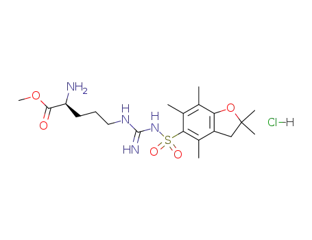 Molecular Structure of 257288-19-0 (H-ARG(PBF)-OME HCL)