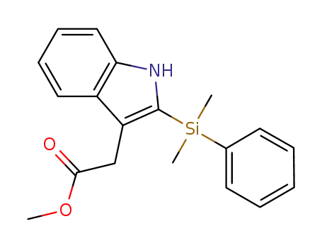 2-[2-(dimethyl(phenyl)silyl)-1H-indol-3-yl]acetic acid methyl ester