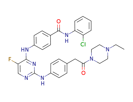 N-(2-Chlorophenyl)-4-(2-(4-(2-(4-ethylpiperazin-1-yl)-2-oxoethyl)phenylamino)-5-fluoropyrimidin-4-ylamino)benzamide