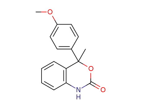 Molecular Structure of 1070245-69-0 (4-(4-methoxyphenyl)-4-methyl-1,4-dihydro-2H-3,1-benzoxazin-2-one)