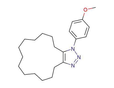 Molecular Structure of 1352807-17-0 (1-(4-methoxyphenyl)-1,4,5,6,7,8,9,10,11,12,13,14,15,16-tetradecahydro-1H-cyclopentadeca[d][1,2,3]triazole)