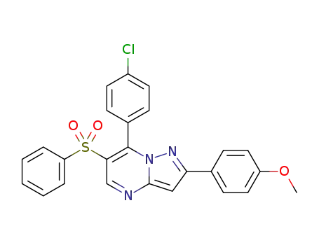7-(4-chlorophenyl)-2-(4-methoxyphenyl)pyrazolo[1,5-a]pyrimidin-6-yl phenyl sulfone