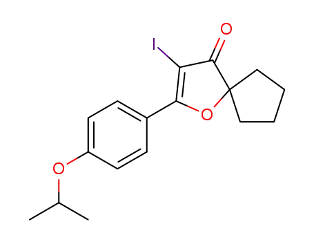 3-iodo-2-(4-isopropoxyphenyl)-1-oxaspiro[4.4]non-2-en-4-one