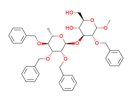 methyl (2,3,4-tri-O-benzyl-α-L-rhamnopyranosyl)-(1->3)-2-O-benzyl-α-D-glucopyranoside