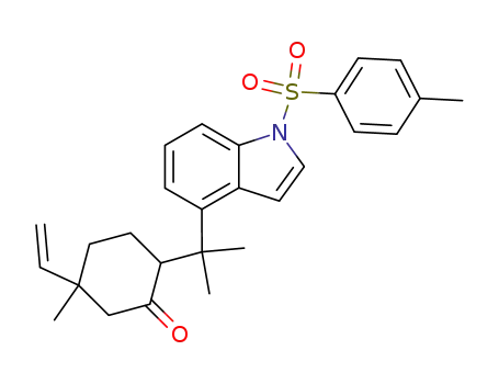 5-Methyl-2-{1-methyl-1-[1-(toluene-4-sulfonyl)-1H-indol-4-yl]-ethyl}-5-vinyl-cyclohexanone