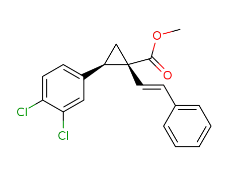 Molecular Structure of 1345876-72-3 ((1R,2R)-methyl 2-(3,4-dichlorophenyl)-1-((E)-styryl)cyclopropanecarboxylate)