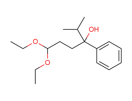 Molecular Structure of 1258208-69-3 (6,6-diethoxy-2-methyl-3-phenylhexan-3-ol)