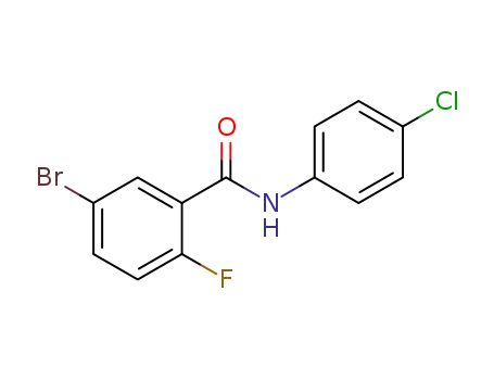 Molecular Structure of 853317-08-5 (5-bromo-N-(4-chlorophenyl)-2-fluorobenzamide)