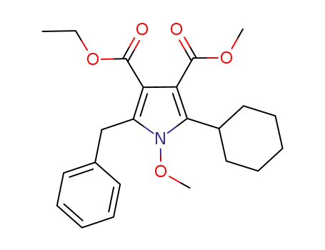 3-ethyl 4-methyl 2-benzyl-5-cyclohexyl-1-methoxy-1H-pyrrole-3,4-dicarboxylate