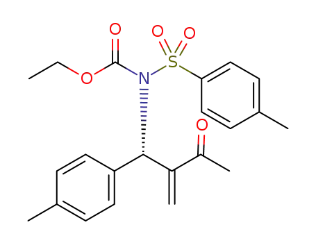 Molecular Structure of 1330174-12-3 (ethyl 2-methylene-3-oxo-1-p-tolylbutyl(tosyl)carbamate)