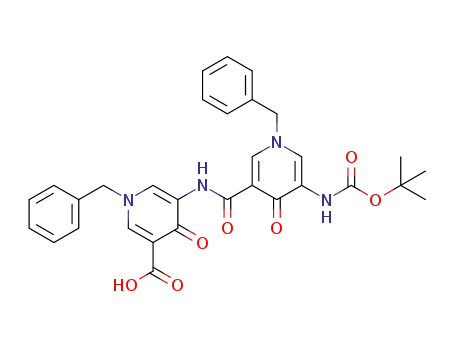 1-benzyl-5-(1-benzyl-5-(tert-butoxycarbonylamino)-4-oxo-1,4-dihydropyridine-3-carboxamido)-4-oxo-1,4-dihydropyridine-3-carboxylic acid
